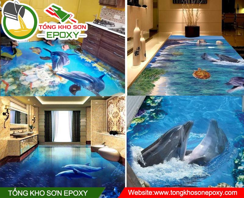 Minh họa quá trình chuẩn bị bề mặt sàn trước khi làm sàn 3D epoxy biển